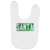 santa green glitter Baby Bibs