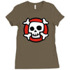 comic skull Ladies Fitted T-Shirt