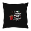 it's a christmas movies and hot chocolate kind of day Throw Pillow