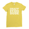 crazy boxer dude Ladies Fitted T-Shirt