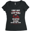 step kids white letter Women's Triblend Scoop T-shirt