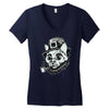 lepre cat Women's V-Neck T-Shirt