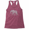 elephant filled pattern cool Racerback Tank