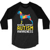 boxers support autism awareness 3/4 Sleeve Shirt