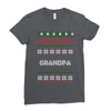 ugly christmas grandpa Ladies Fitted T-Shirt