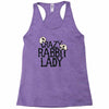 crazy rabbit lady Racerback Tank