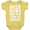 beer runs does that count as exercise funny Baby Onesie