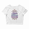 stolze mama einer grossartigen tochter hoodie Crop Top