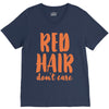 red hair dont care V-Neck Tee