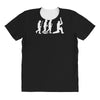 evolution of cricket white silhouette All Over Women's T-shirt
