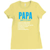 Papa Noun Definition Ladies Fitted T-Shirt