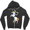 unicorn and human best friends Zipper Hoodie