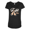 Fight For a Cure Uterine Cancer Awareness Maternity Scoop Neck T-shirt