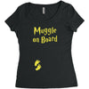 Muggle On Board Yellow Women's Triblend Scoop T-shirt