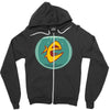 angry goldfish cartoon Zipper Hoodie