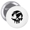 sea of theives skull Black Logo Pin-back button