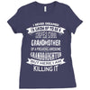 Super Cool Grandmother Of A Freaking Awesome Granddaughter Ladies Fitted T-Shirt