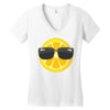 Lemon with Glasses Women's V-Neck T-Shirt
