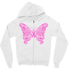 breast cancer butterfly Zipper Hoodie