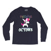 october born unicorns Long Sleeve Shirts