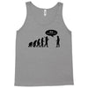 stop following me funny darwins evolution parody mens white t shirt Tank Top
