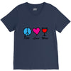 peace love wine V-Neck Tee