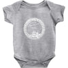 back to back world war champs raising flag Baby Onesie