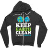 keep earth clean it's not uranus kawaii planets Zipper Hoodie