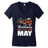 Halloween Kings Are Born In May Women's V-Neck T-Shirt