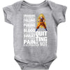 super saiyan quitting is not Baby Bodysuit