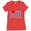 i heart my creepy uncle Ladies Fitted T-Shirt