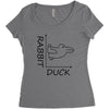 rabbit duck Women's Triblend Scoop T-shirt