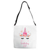 birthday unicorn family series birthday girl Adjustable Strap Totes