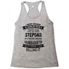 Super Cool Stepdad Of A Freaking Awesome Granddaughter Racerback Tank