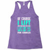 cat cats lift lifting fitness Racerback Tank