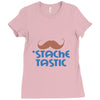stache tastic Ladies Fitted T-Shirt