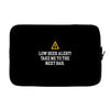 low beer alert Laptop sleeve