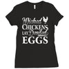 wicked chickens lay deviled eggs Ladies Fitted T-Shirt