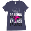 Reading Yoga Wine Balance Ladies Fitted T-Shirt