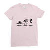 swim bike and run Ladies Fitted T-Shirt