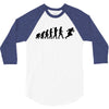 evolution of a rugby player t shirt top all black mens 3/4 Sleeve Shirt