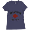 mash 4077th tv division vintage style Ladies Fitted T-Shirt