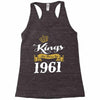 kings are born in 1961 Racerback Tank