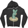 elizabethan dilophosaurus Zipper Hoodie