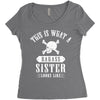 This Is What A Bad Ass Sister Looks Like Women's Triblend Scoop T-shirt