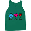 peace love wine Tank Top