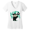mo hawk ninja Women's V-Neck T-Shirt