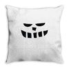 smiling teeth pumpkin face Throw Pillow