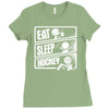 v3 eat sleep hockey Ladies Fitted T-Shirt