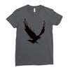 black raven with red eye Ladies Fitted T-Shirt